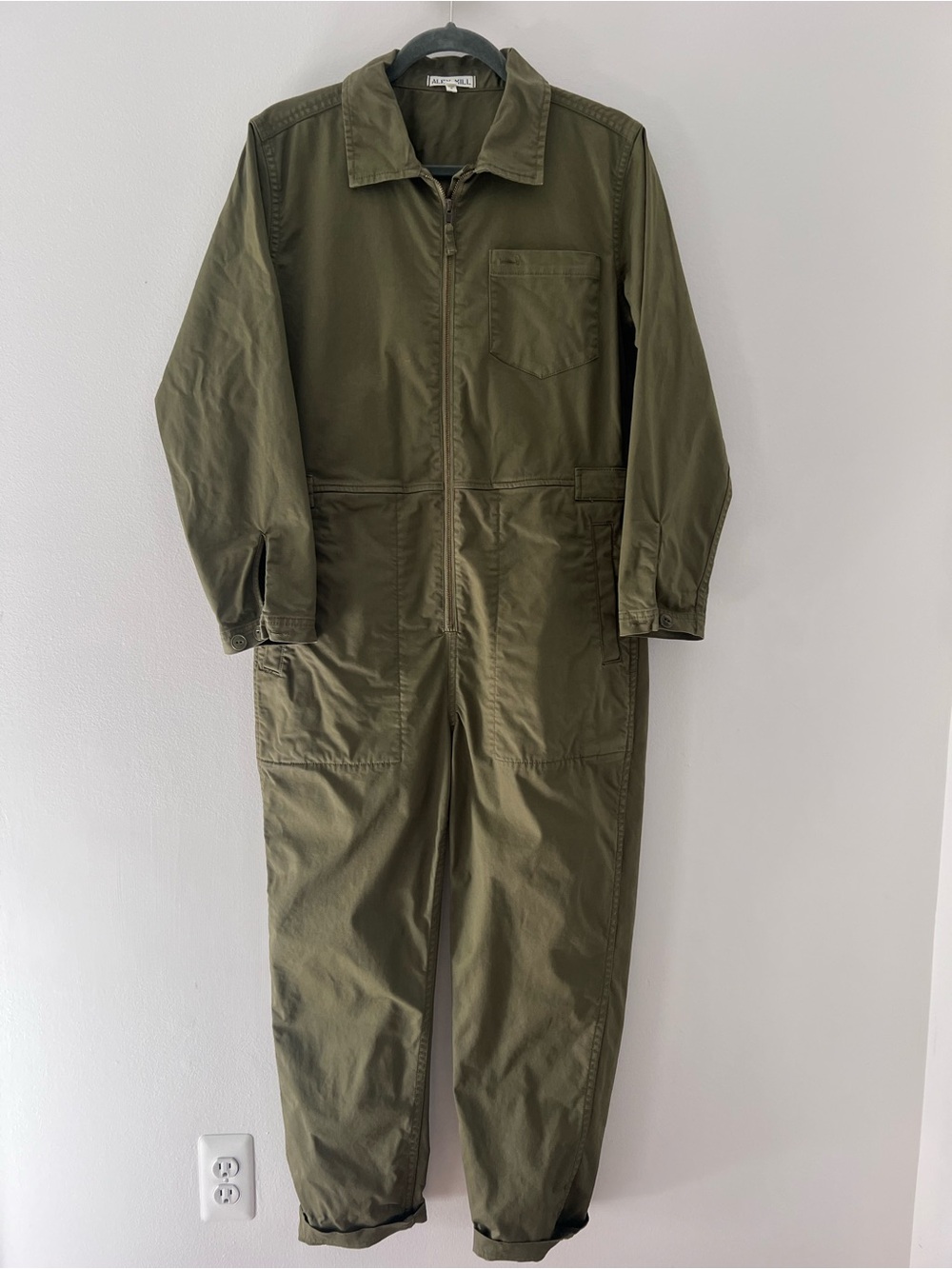 Alex Mill Olive Green Utility One-Piece Judd Jumpsuit